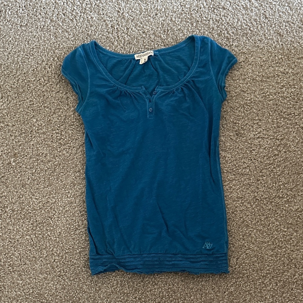 Aeropostale Teal Short Sleeve Top
